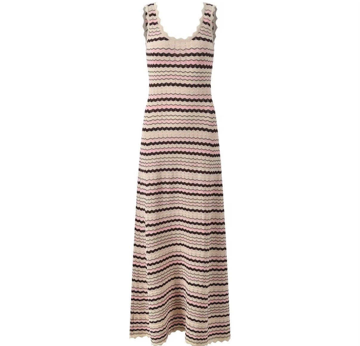 Sunset Wave Knit Dress
