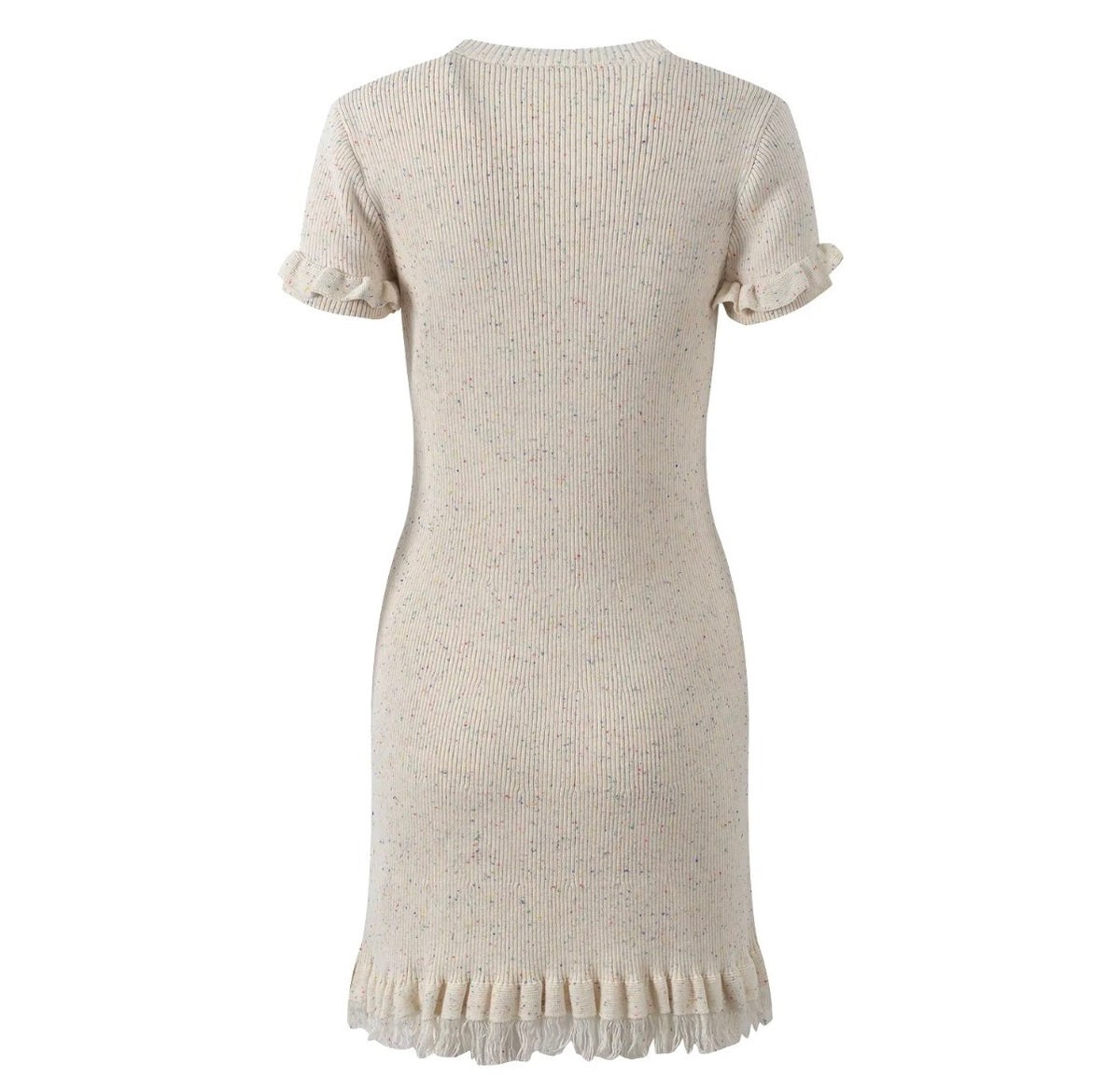 Confetti Ruffle Knit Mini Dress