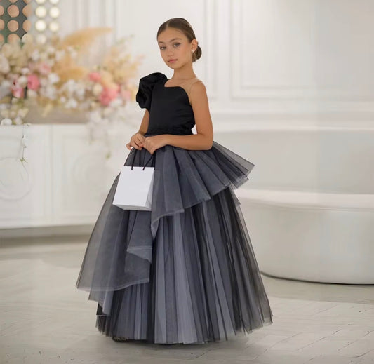 Midnight Ruffle Princess Dress
