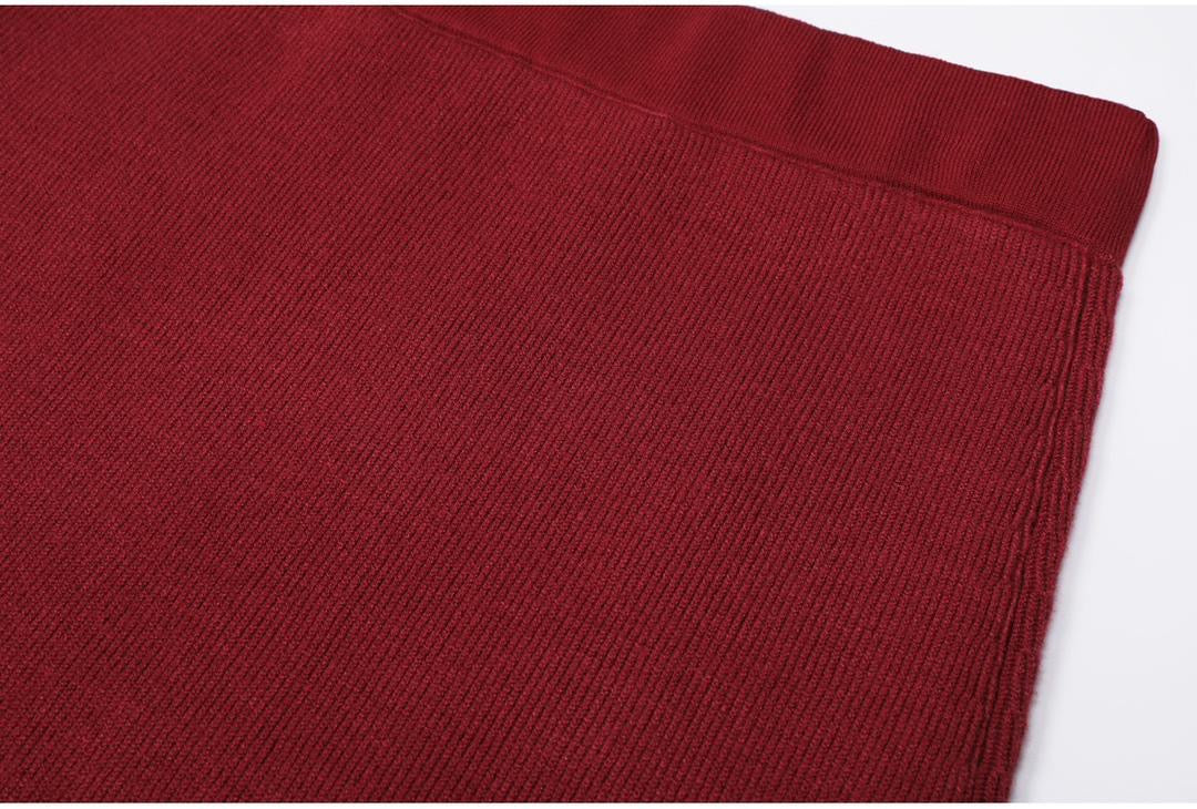 Embellished Knit Cardigan & Flared Midi Skirt Set