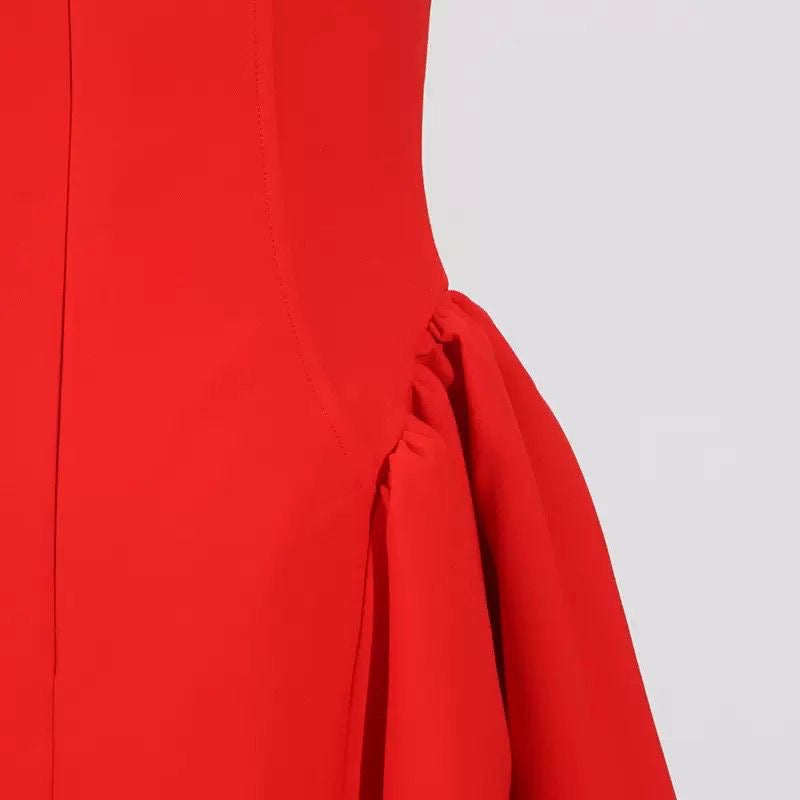 Sleeveless Mini Dress with Structured Fit and Flared Skirt