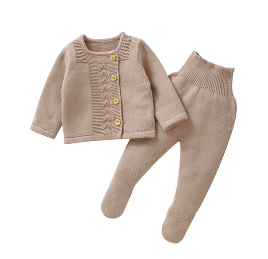 Classic Button Knit Baby Set