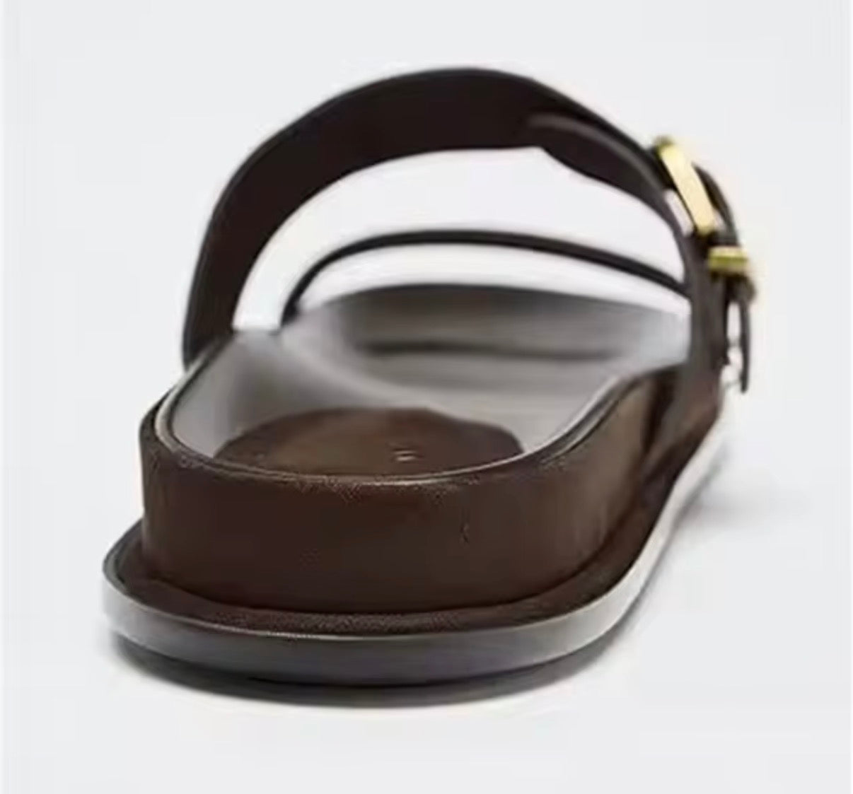 Golden Buckle Glide Slippers