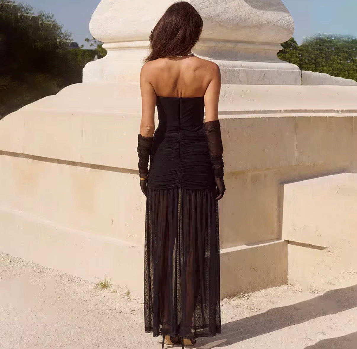Blush Drape Goddess Dress