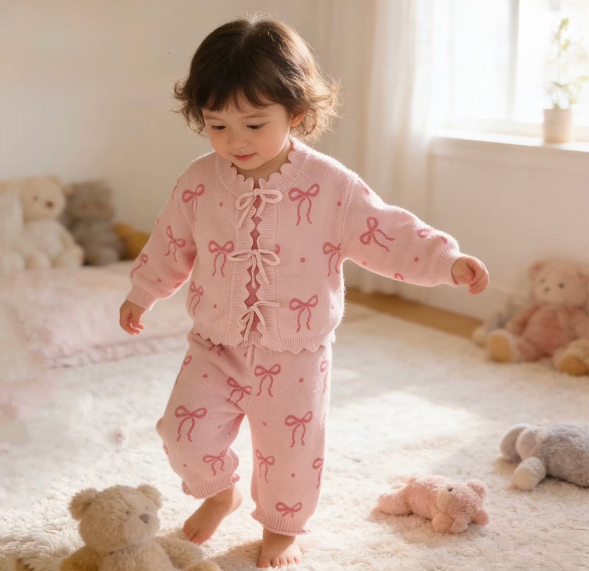 Sweet Bow Knit Set