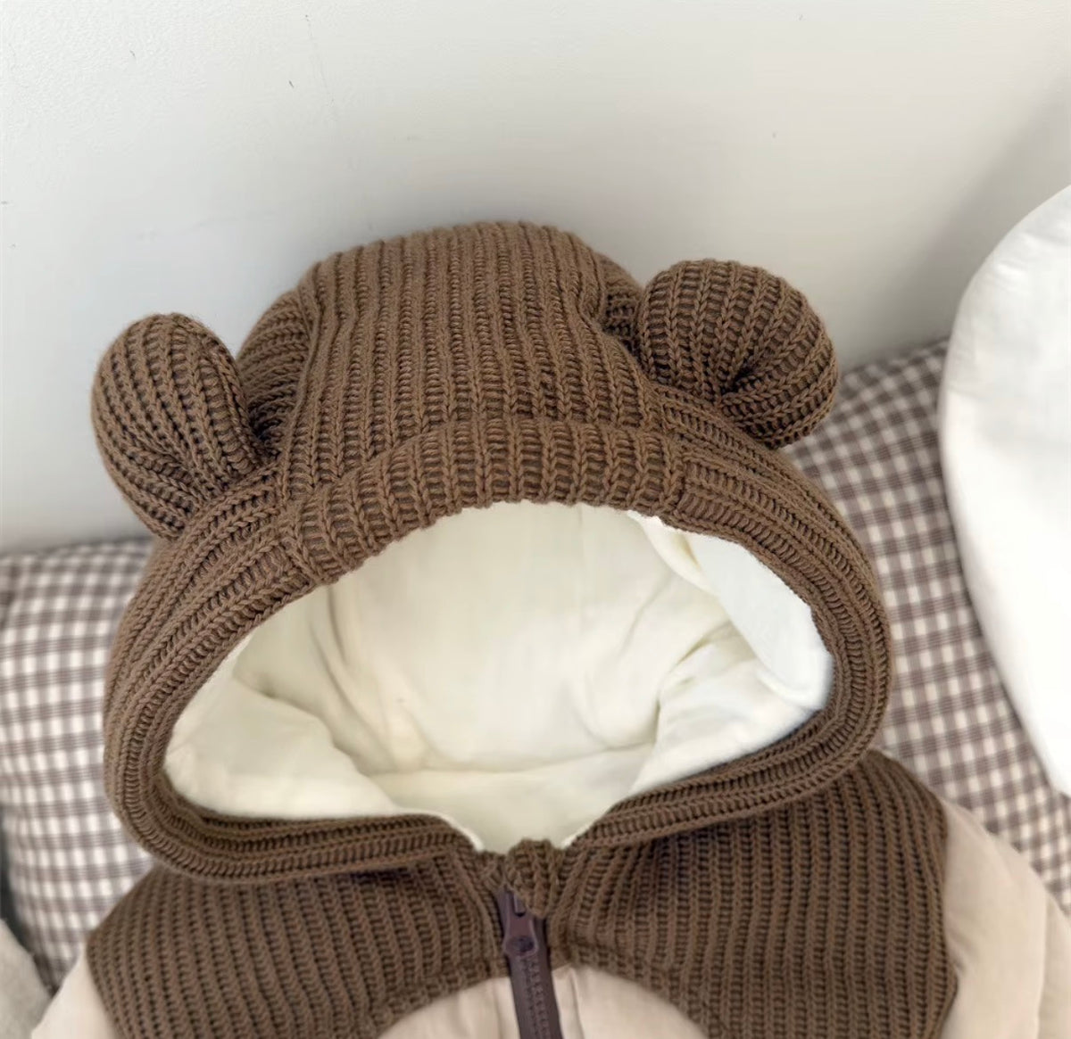 Cocoa Bear Puffer Romper