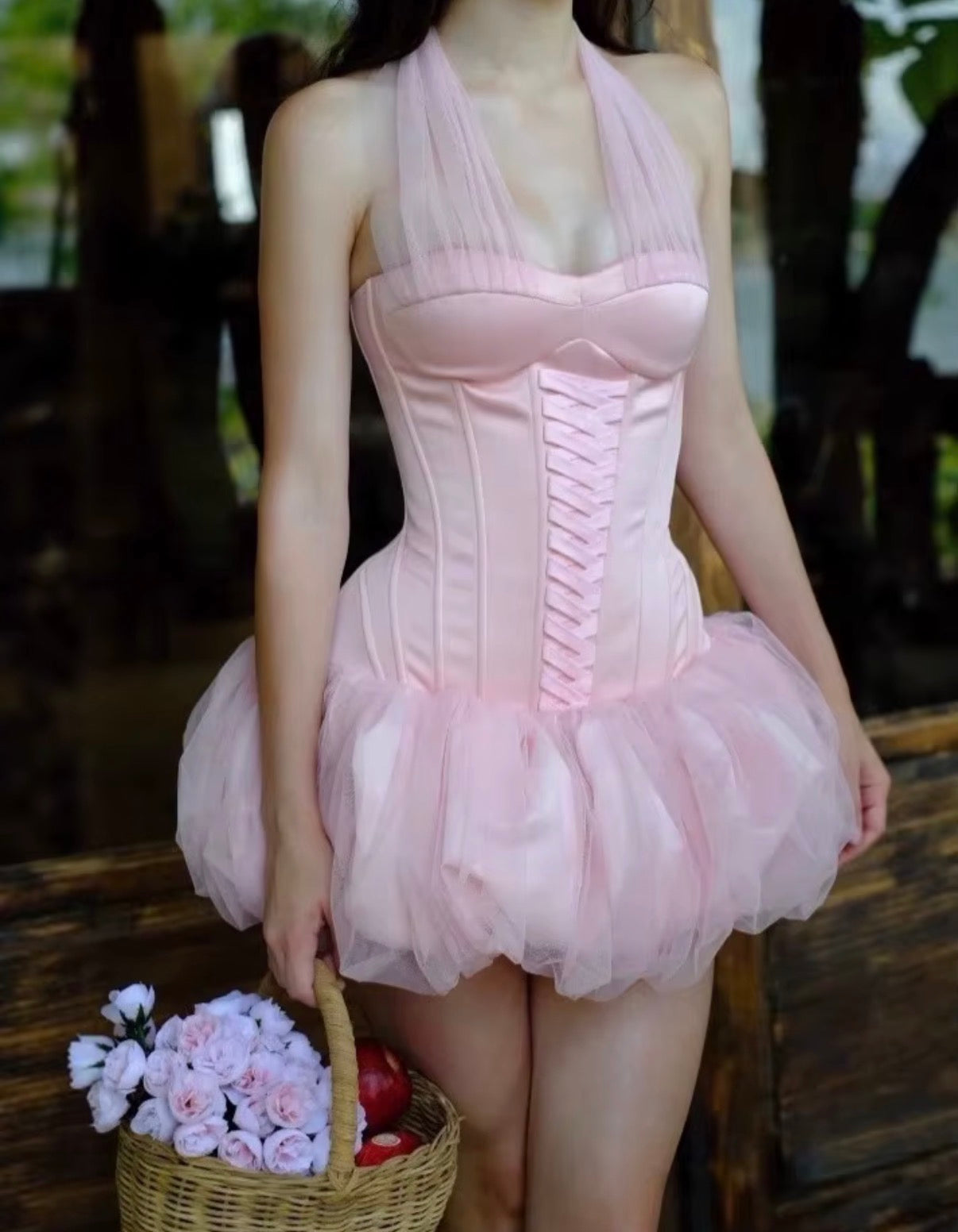 Blush Corset Bubble Dress