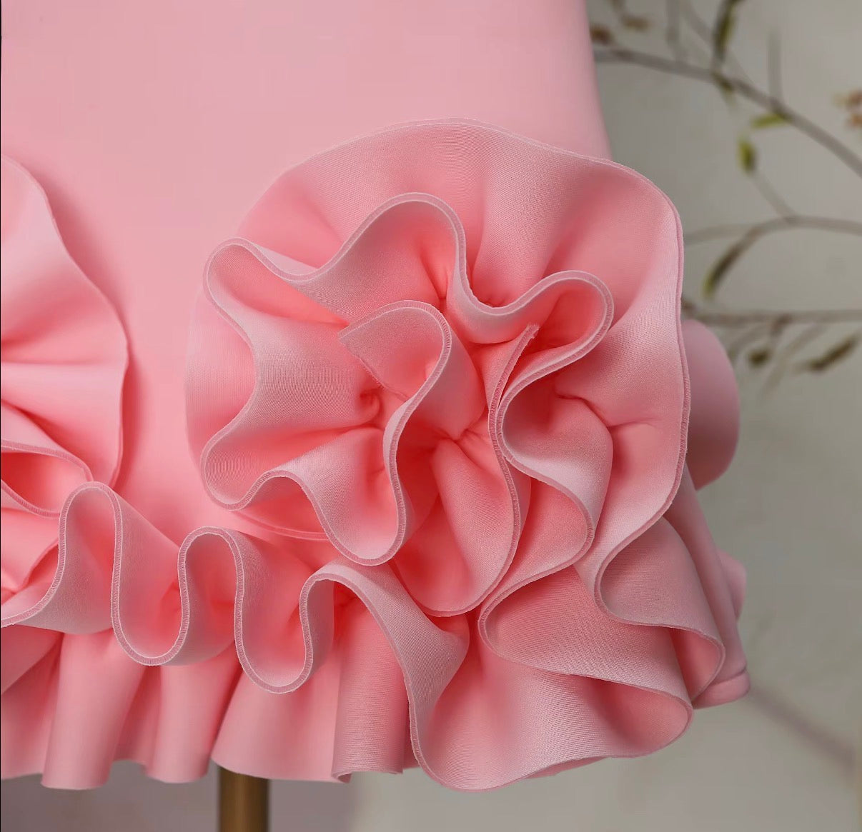 Ruffle Rose Bow Dress