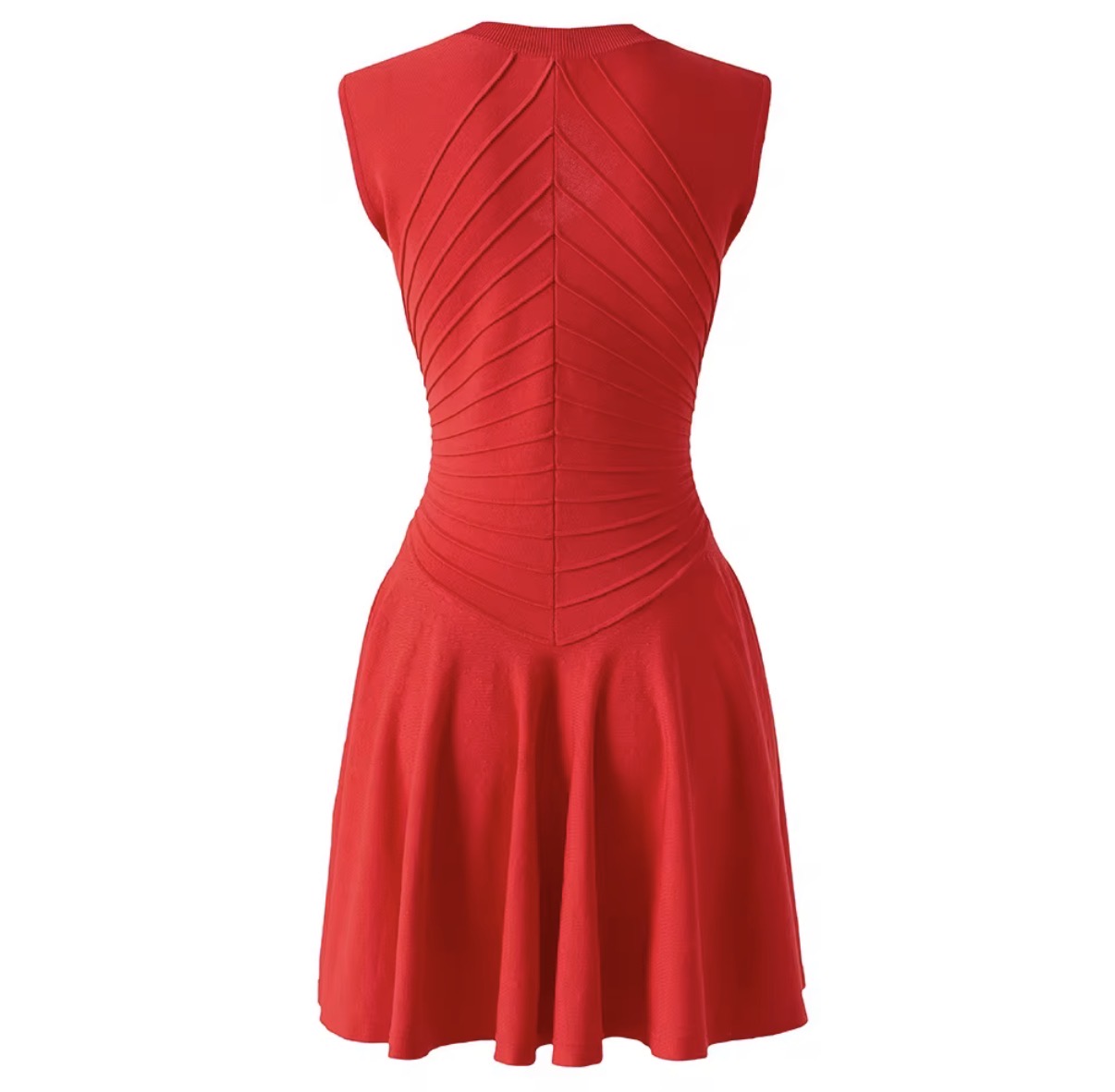 Chevron Knit Flare Dress