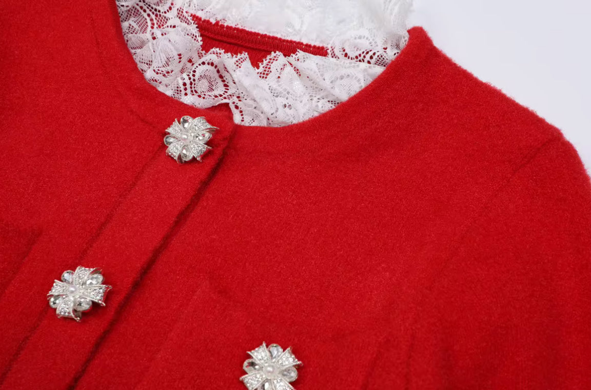 Crystal Couture Button Dress