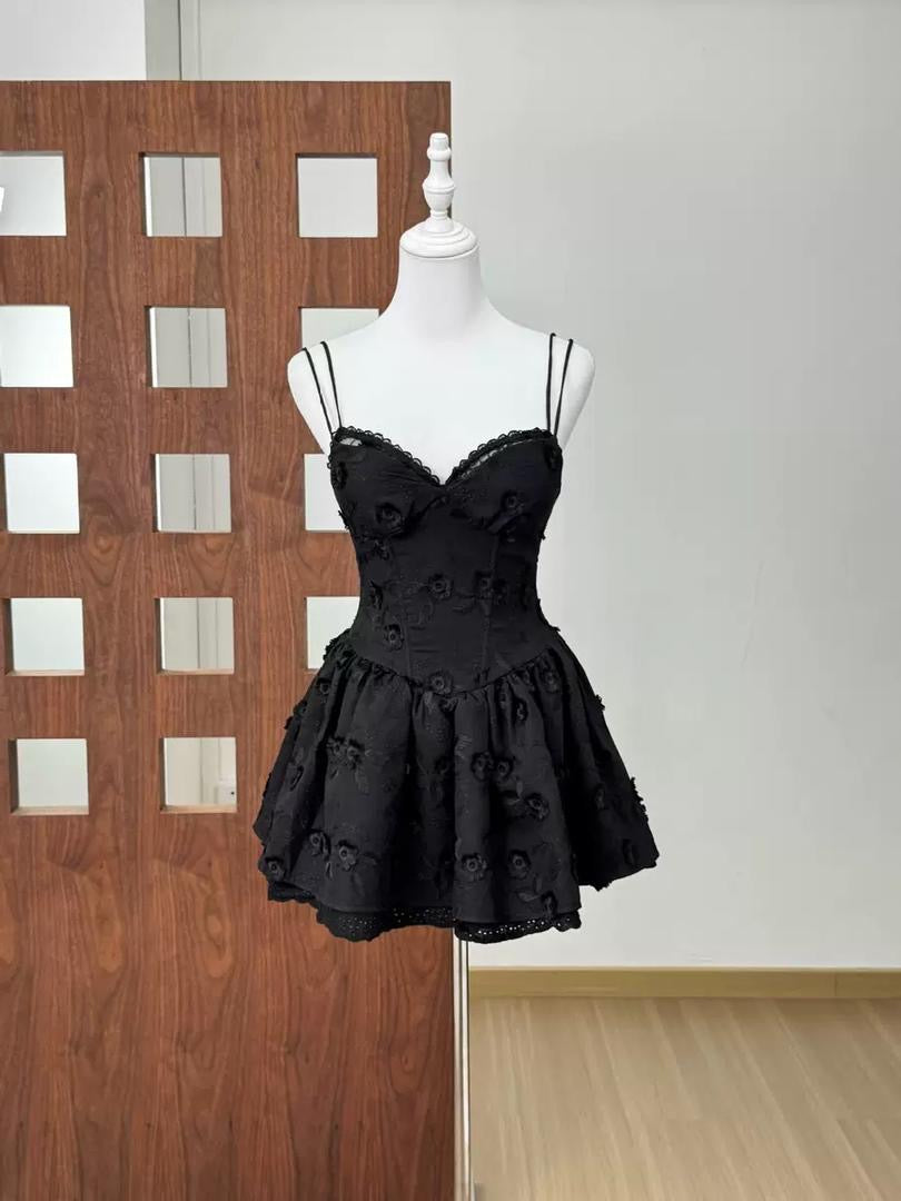 Floral Lace Corset Baby Doll Dress
