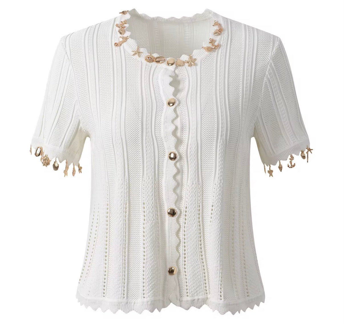 Seashell Charm Knit Set