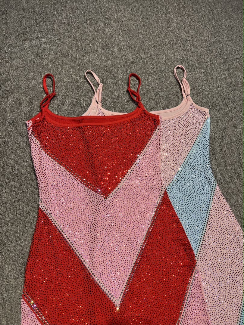 Crystal Chevron Gown