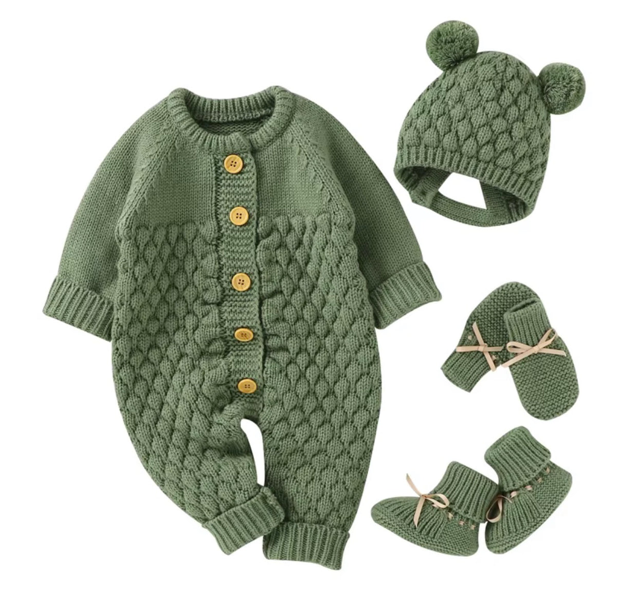 Cozy Bear Cable Knit Set