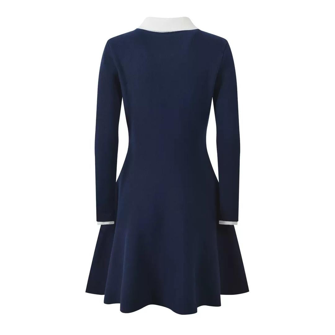 Winter Muse Contrast Knit Dress