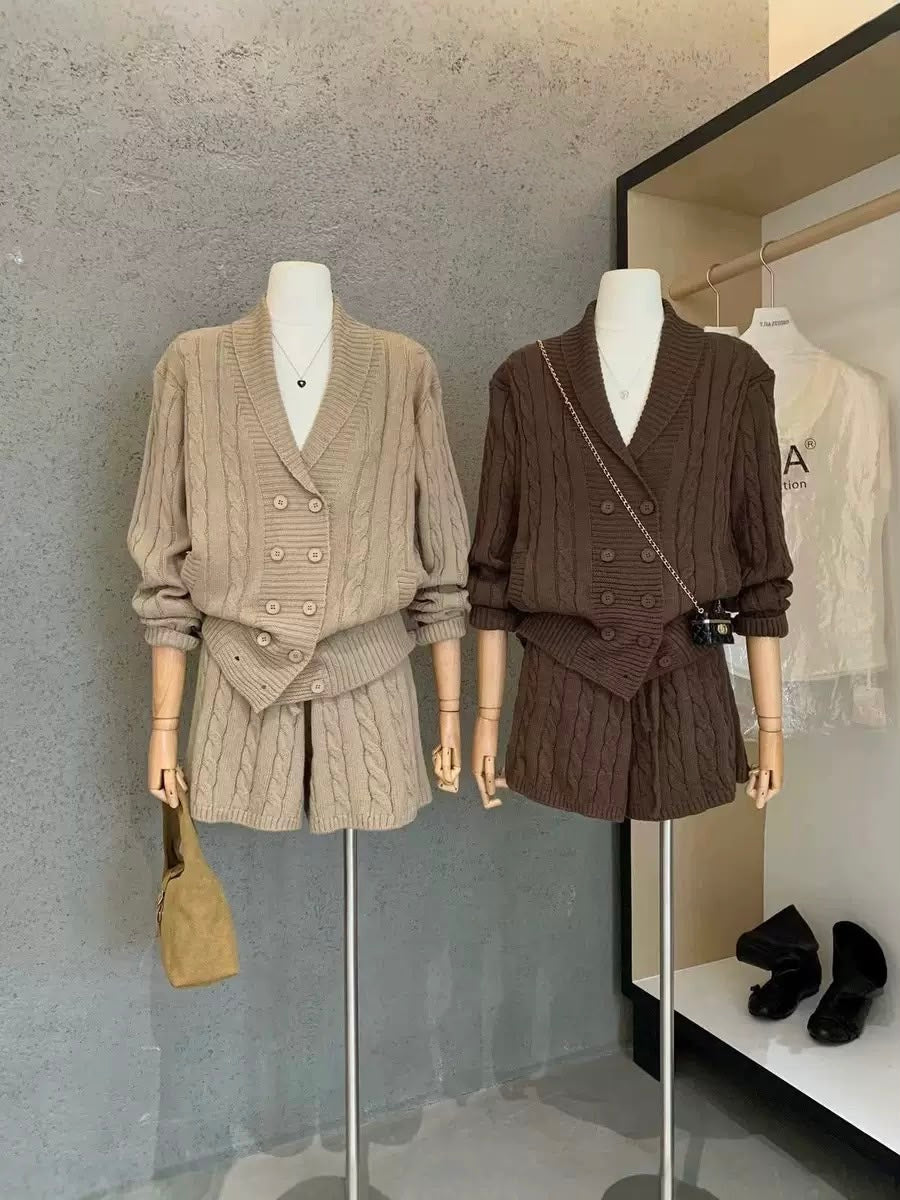 Heritage Cable Knit Cardigan Set