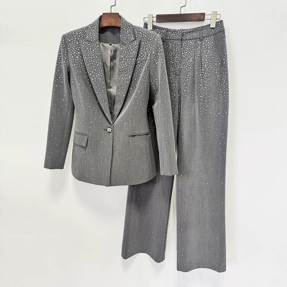 Crystal Embellished Suit Set