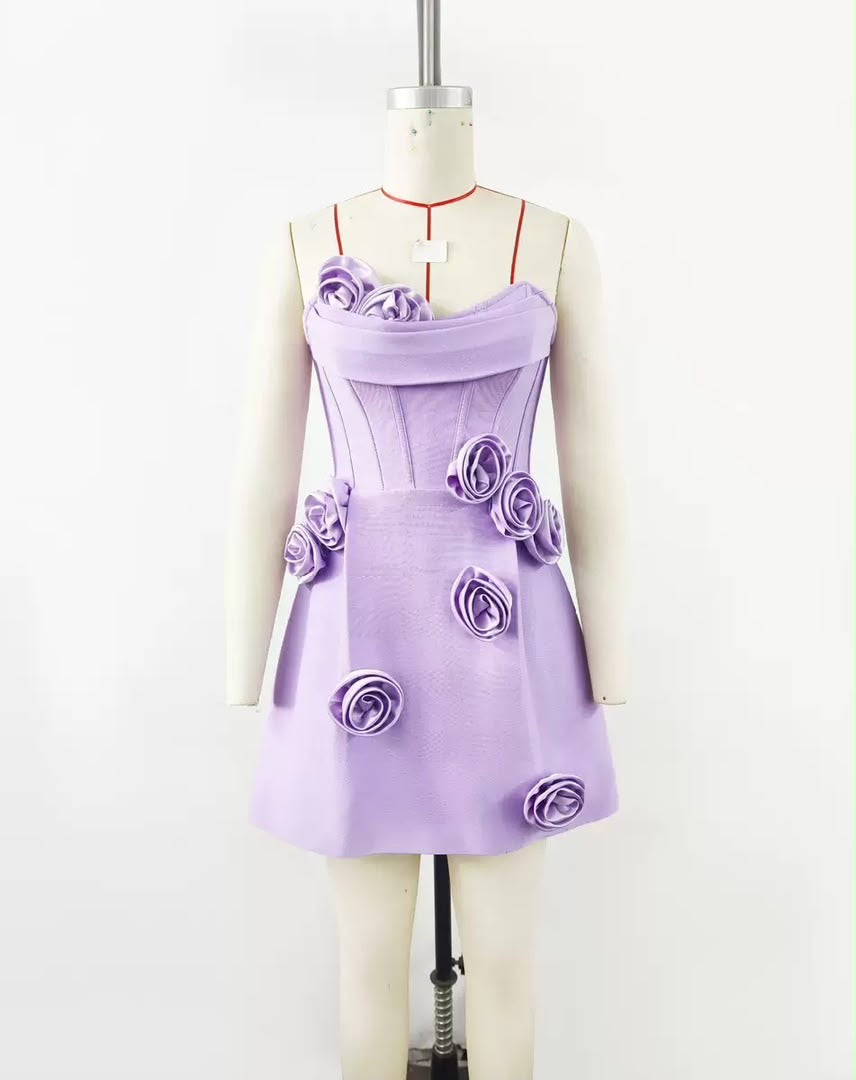 Rosette Charm Mini Dress