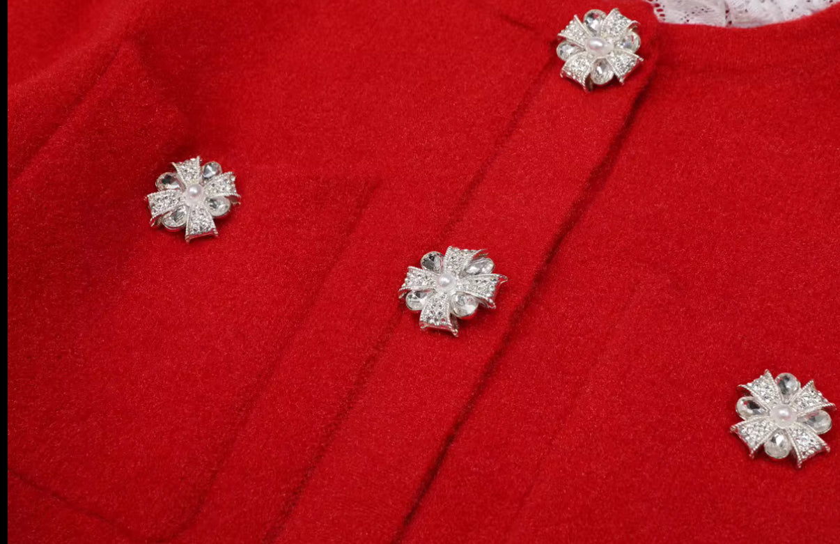 Crystal Couture Button Dress