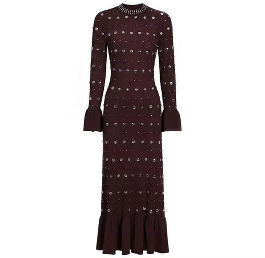 Celestial Studded Knit Dress