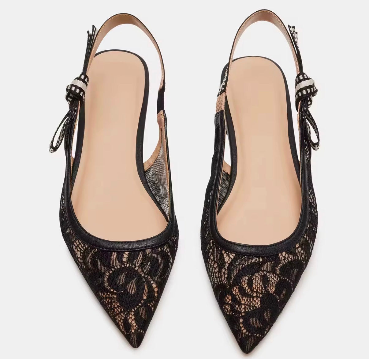Lace Bow Flats