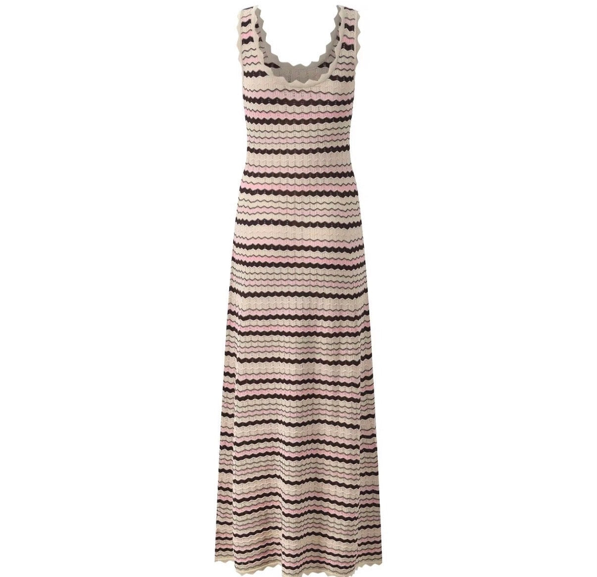 Sunset Wave Knit Dress