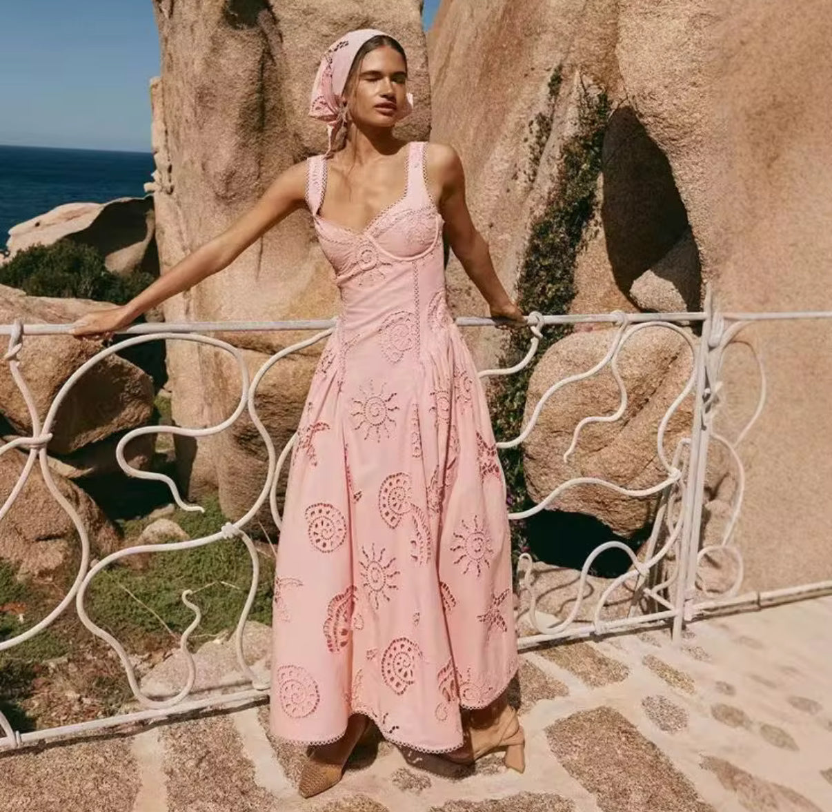 Vintage-Inspired Cutwork Sundress