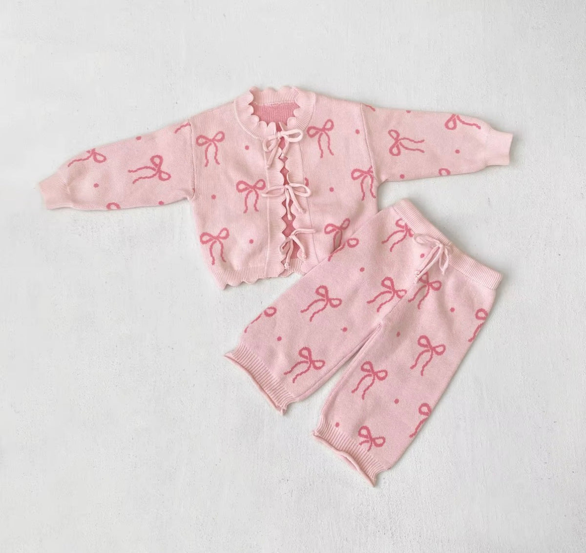 Sweet Bow Knit Set
