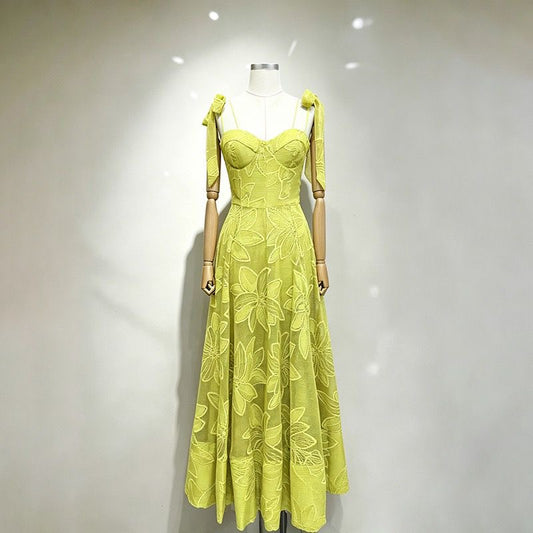 Floral Corset Midi Dress