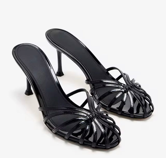 Midnight Bloom Heels