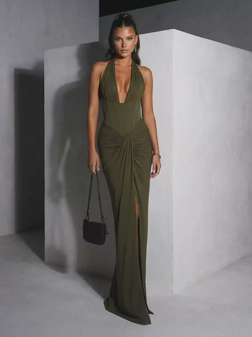 Olive Siren Gown