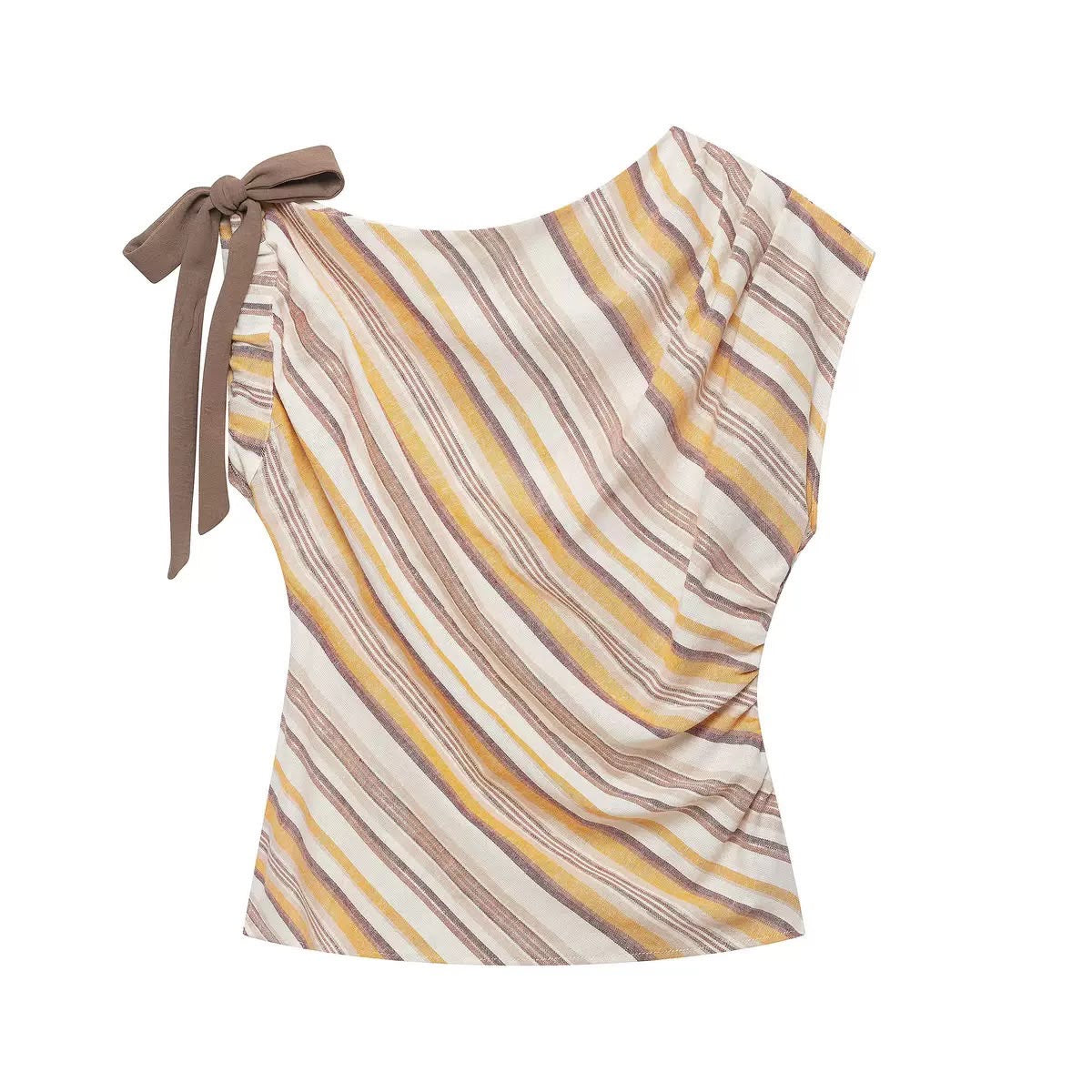 One-Shoulder Striped Set