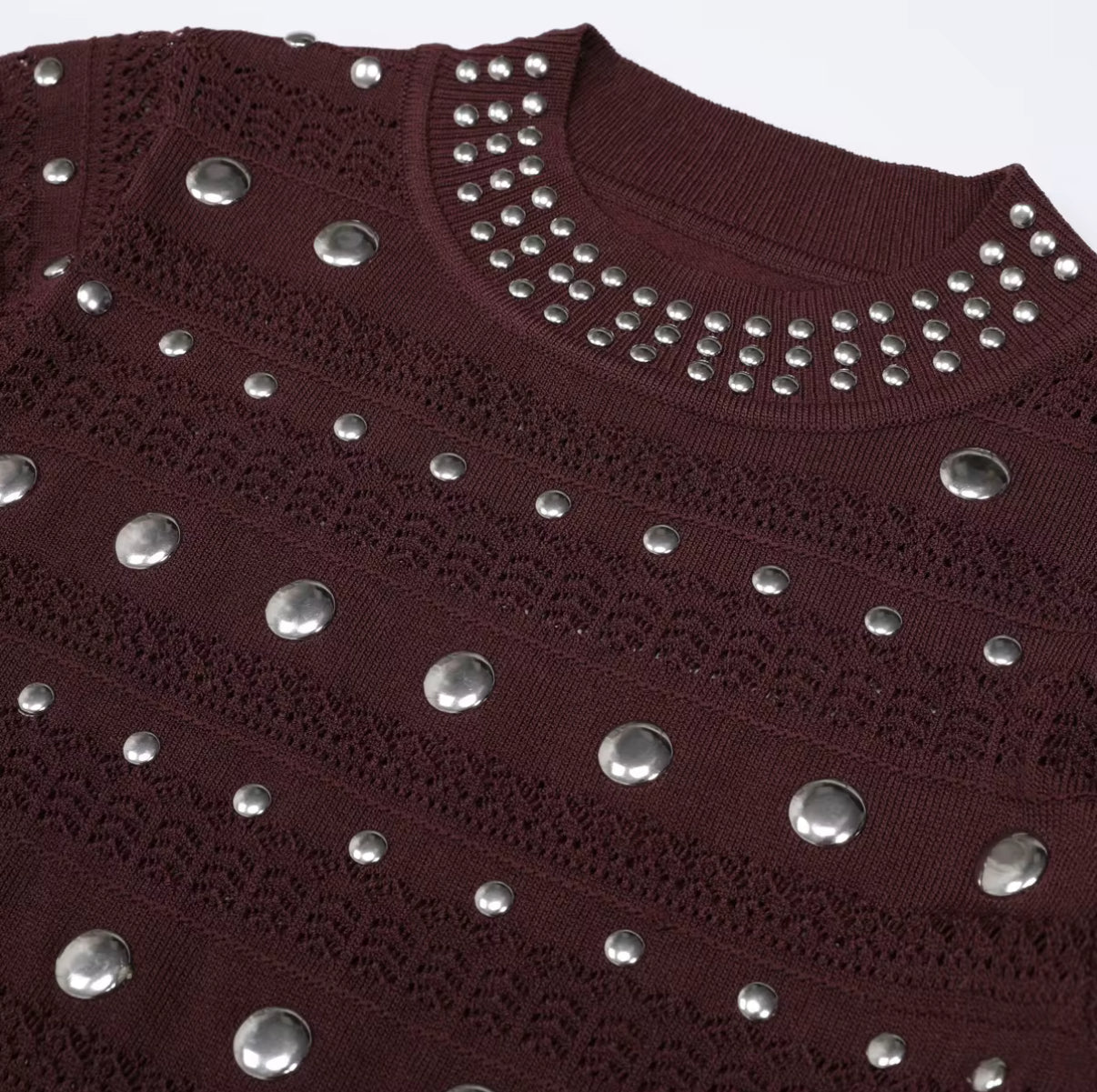 Celestial Studded Knit Dress