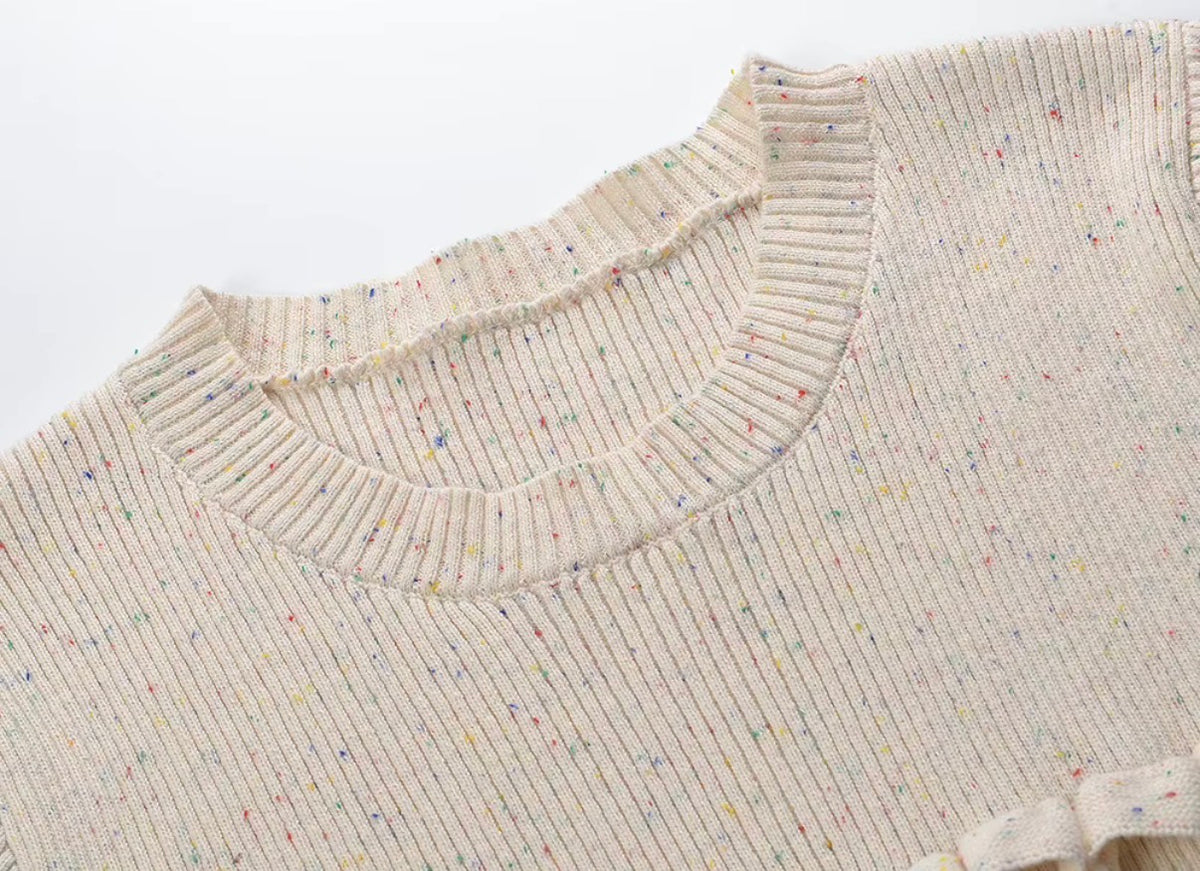 Confetti Ruffle Knit Mini Dress