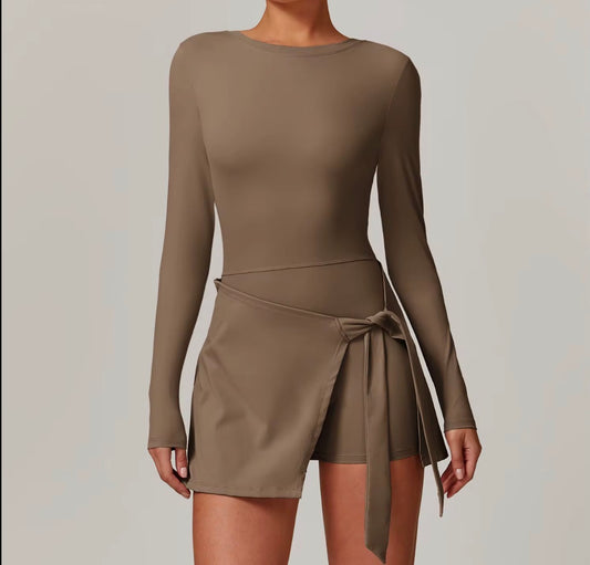 Wrap Skort Bodycon Dress