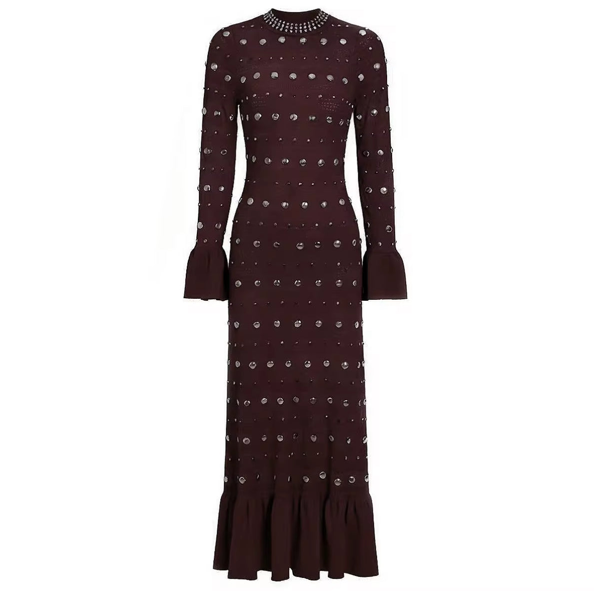 Celestial Studded Knit Dress