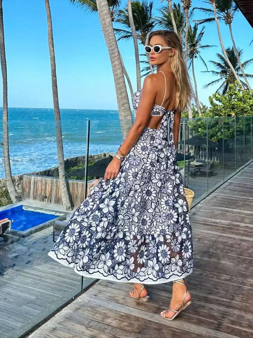 Daisy Mirage Lace Cut-Out Maxi Dress