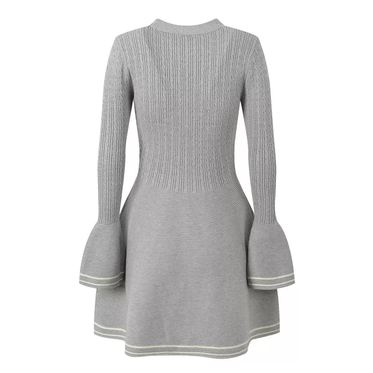Milano Cable-Knit Flare Dress