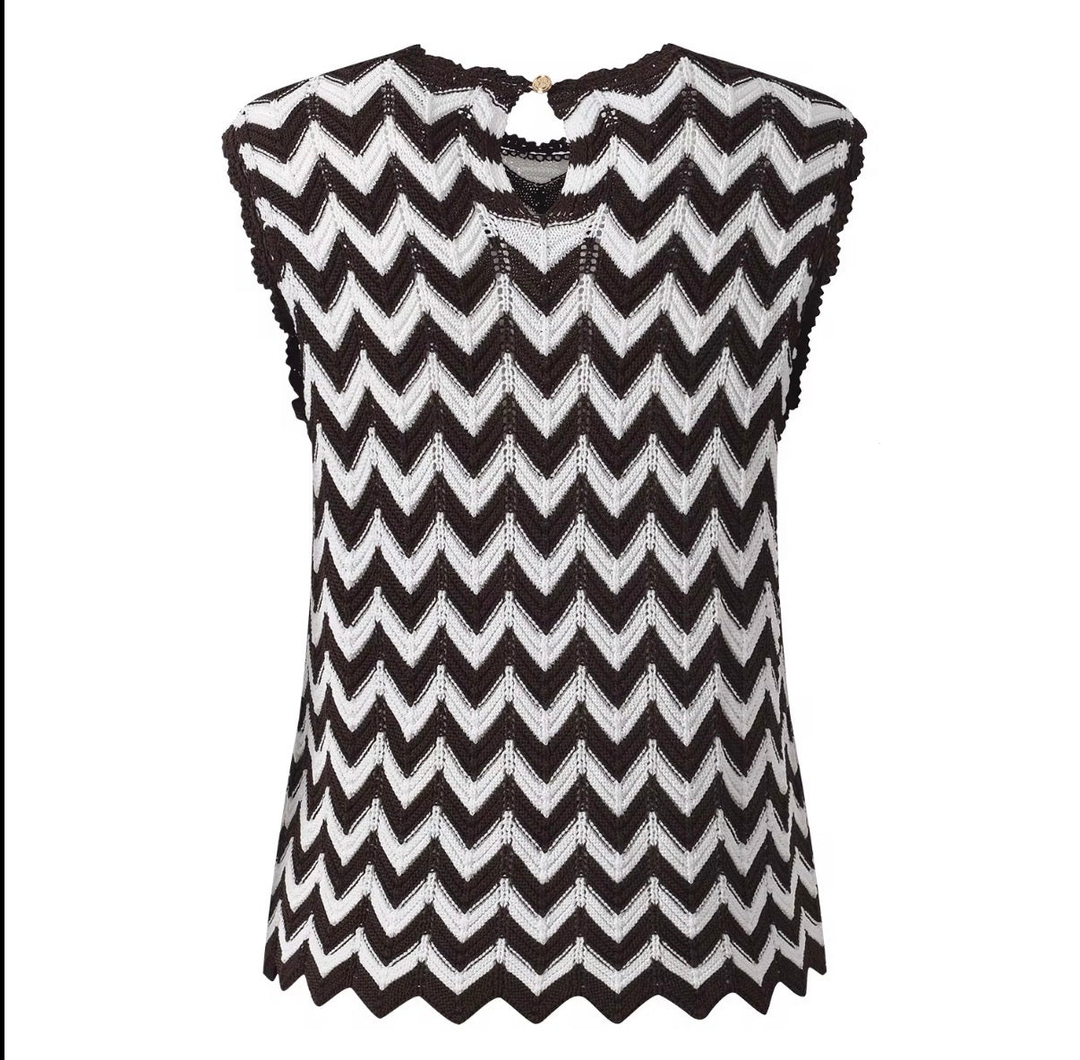 Monochrome Zigzag Knit Set