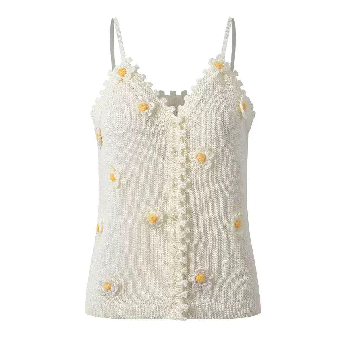 Daisy Bloom Knit Cami