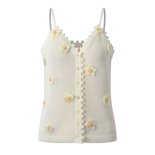 Daisy Bloom Knit Cami