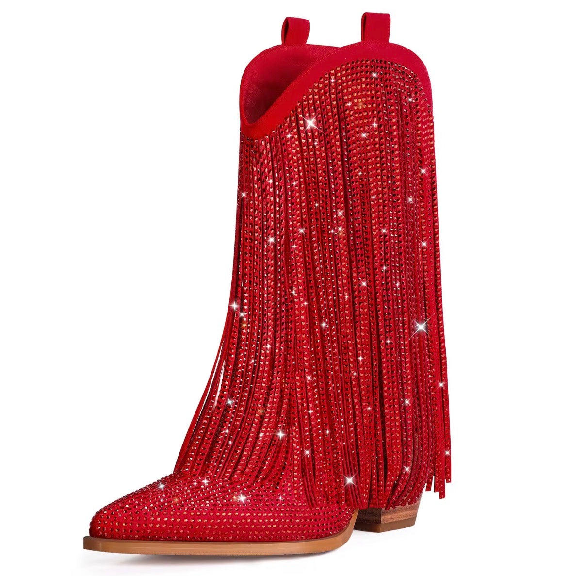 Crystal Fringe Cowboy Boots