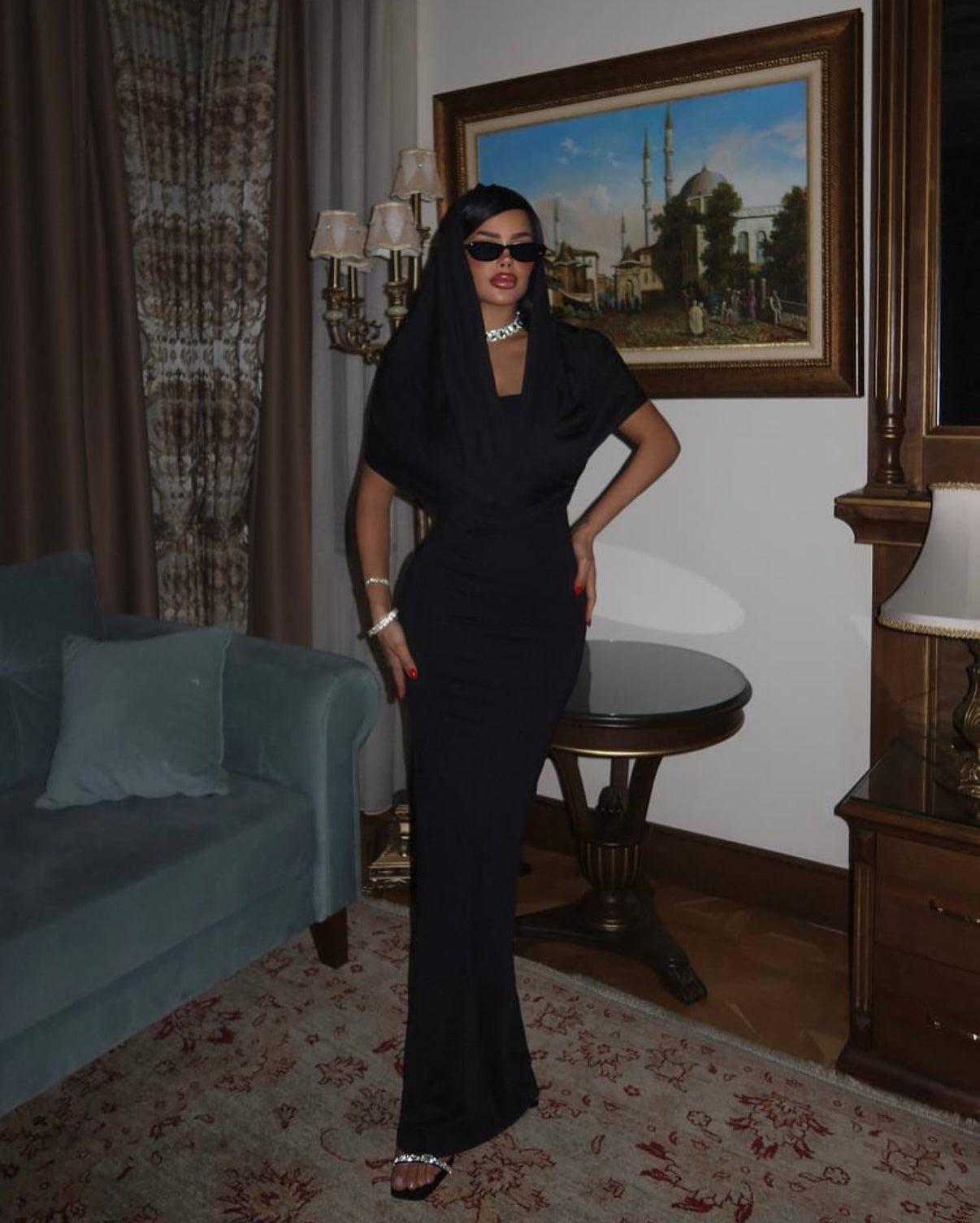 Goddess Drape Maxi Dress