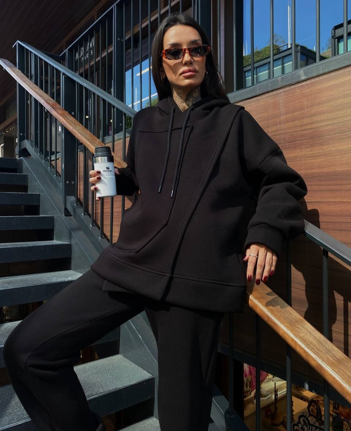 Jet Black Oversized Set