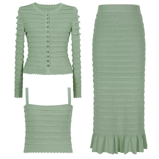 Elegance Wave Knit Set 3 piece- set