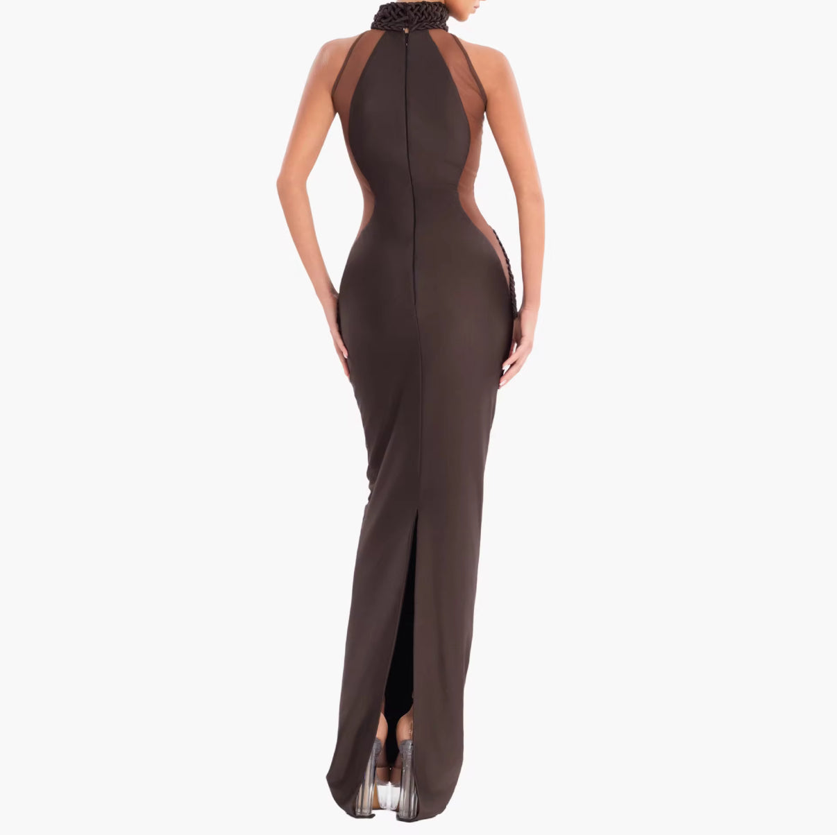 Sculpted halter dress