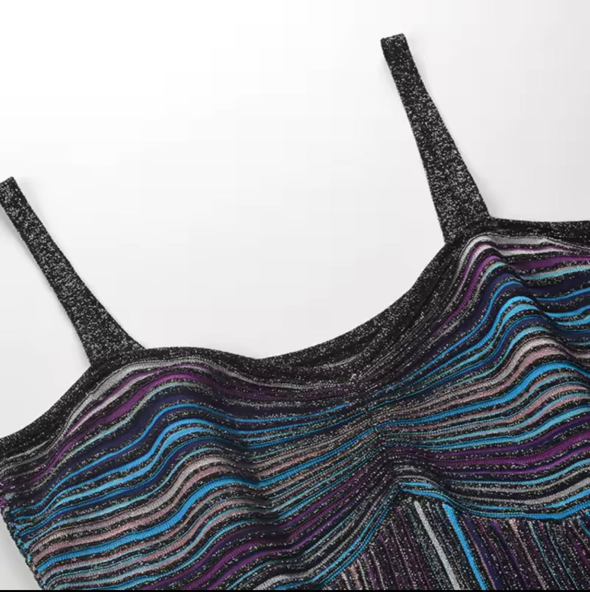 Glitter Ombre Spaghetti Strap Dress