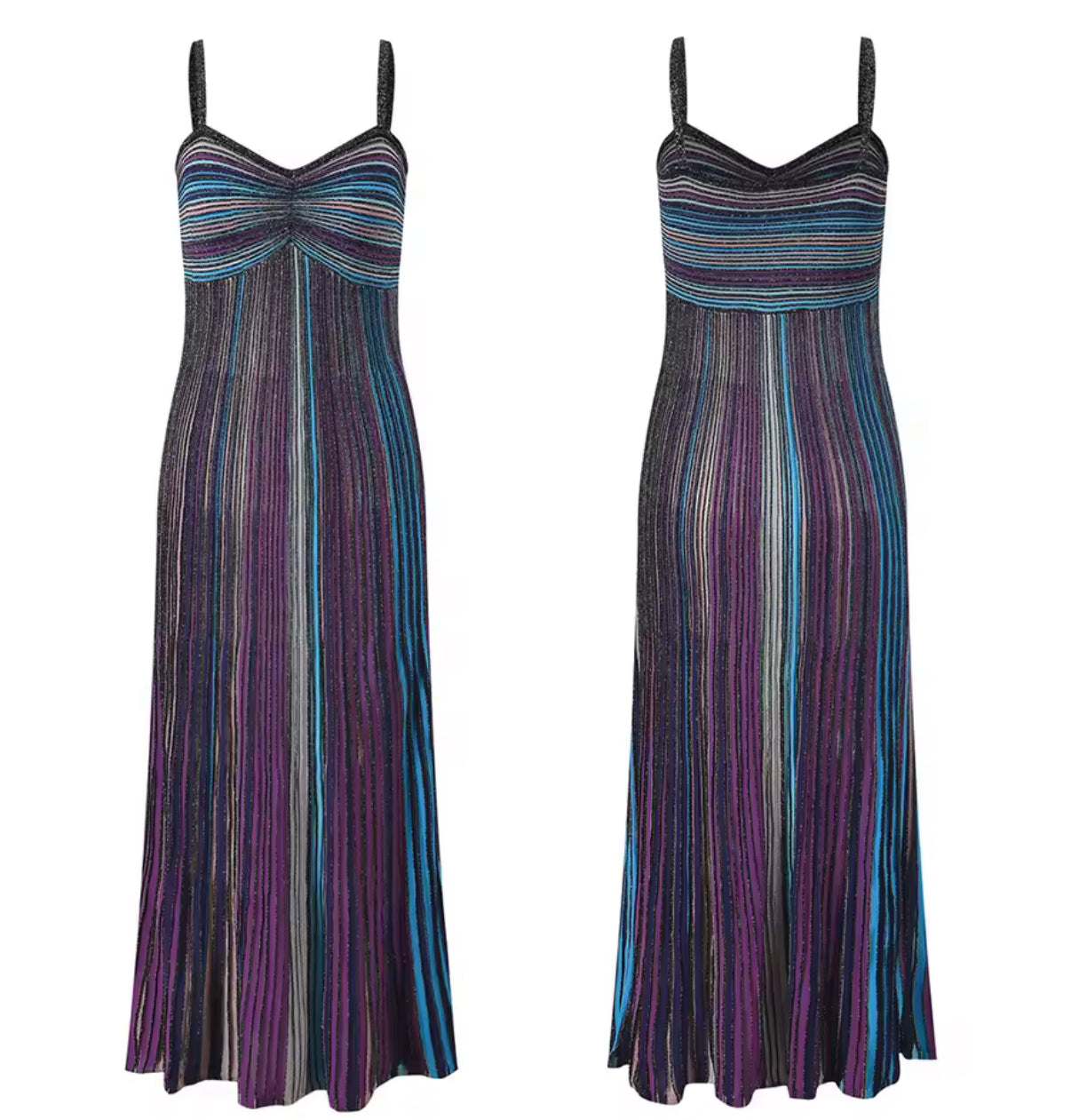 Glitter Ombre Spaghetti Strap Dress