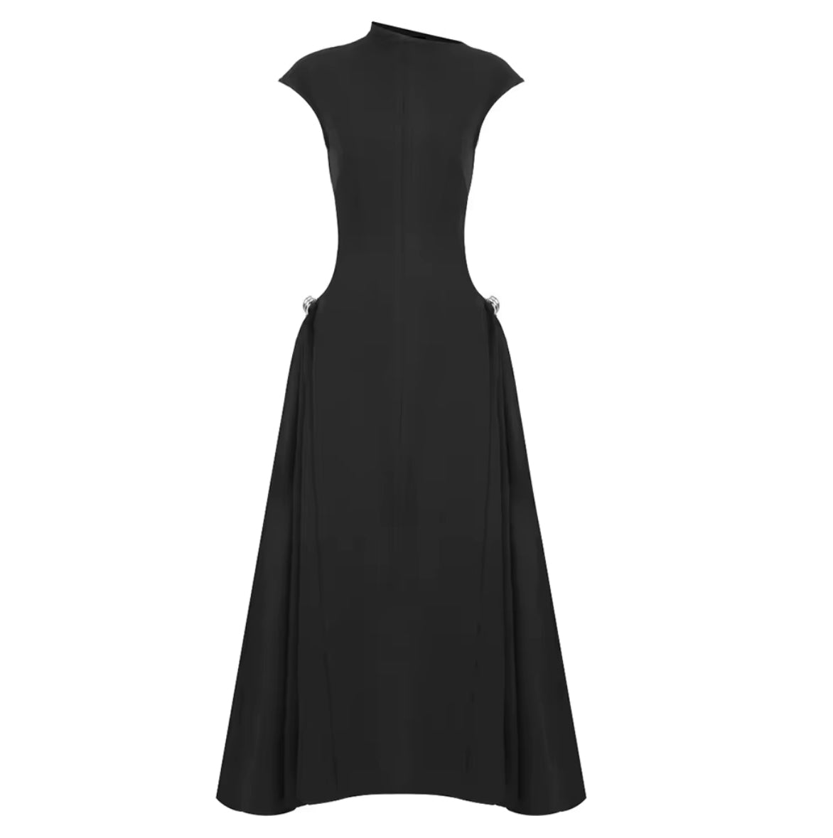 Elegant Sleeveless Evening Dress with Flared Hem