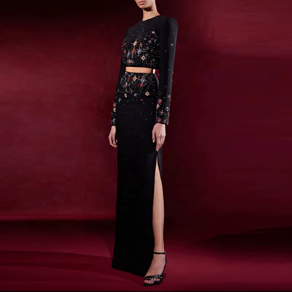 Cosmic Embellished Skirt Set